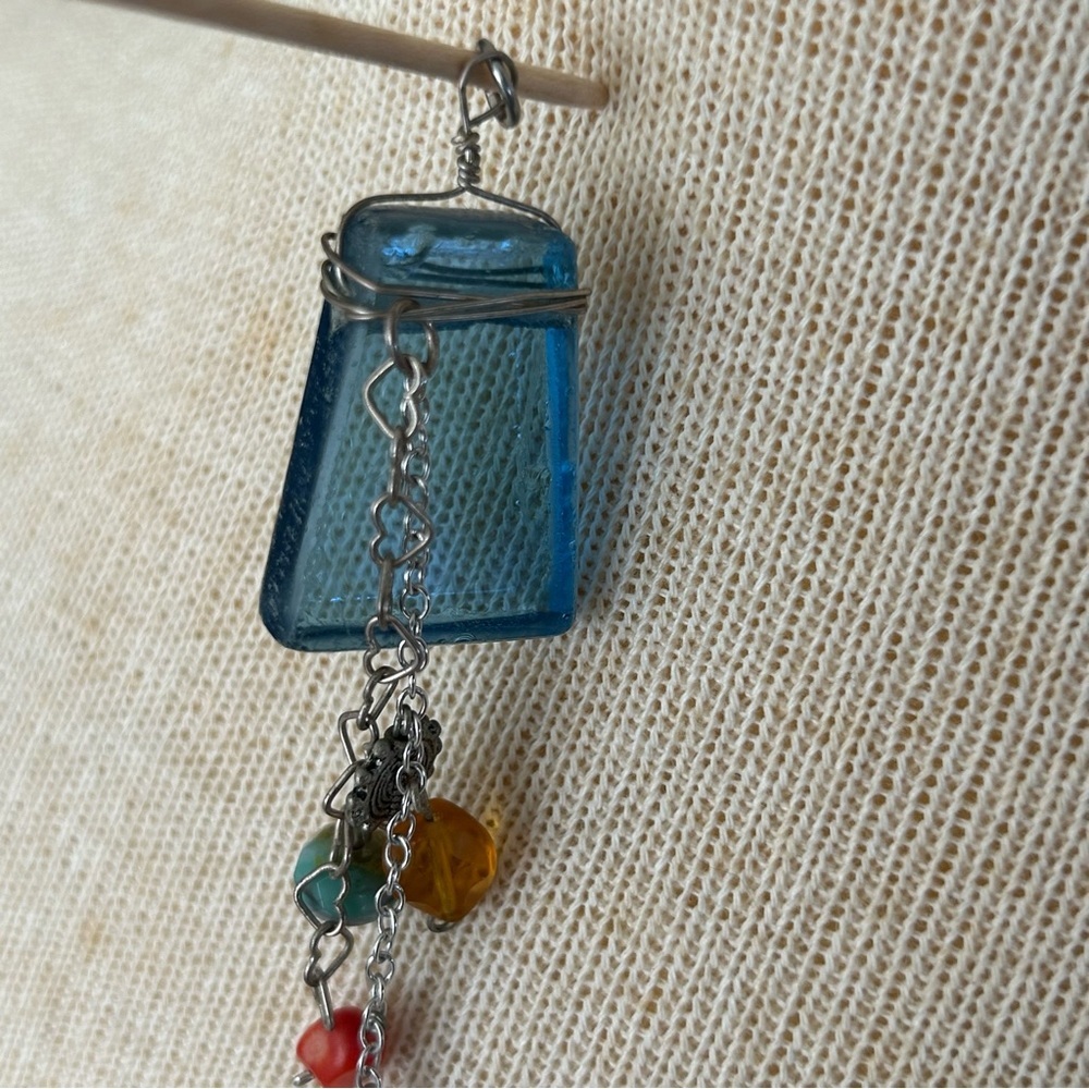 Sea Glass and Branch Boho Pendant - Picture 11 of 13